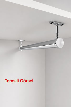 Askı Flanşı Krom Oval 26 mm Dolap Elbise Askı Borusu Tutucu Aparatı 2’li Set – Metal Gardırop Askılık Bağlantı Flanşı, 7,5 cm, Montaj Vidaları Dahil