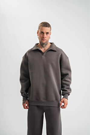  Oversize Polo Yaka SweatShirt