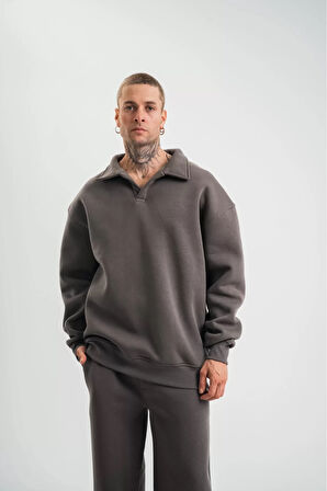  Oversize Polo Yaka SweatShirt