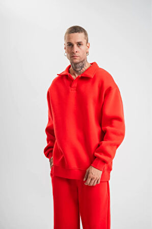  Oversize Polo Yaka SweatShirt