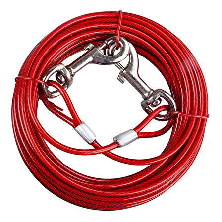 SL310 | 5mm x 5 Metre Bahçe Bağlama Çelik Halat  -  Büyük Irk Köpek