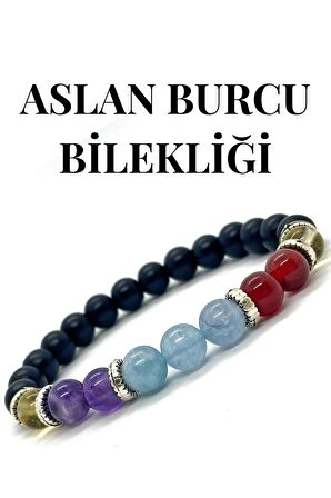 Doğaltaş - Aslan Burcu Bileklik - Doğal Taş Bileklik - Unisex -