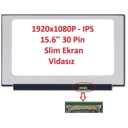 Asus D509DJ-EJ119H D509DA-EJ181A D509DJ-EJ119A Notebook Lcd Ekran 15.6’’ Slim Led 30 Pin IPS