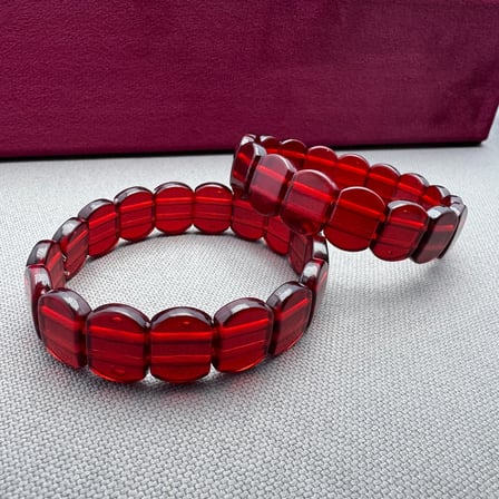 Yetişkin Vişne Bordo Ateş Kehribar Unisex Kehribar Bileklik