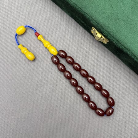 Zeyzun Usta İşçilikli Osmanlı Sıkma Vişne Benzetme Efe Maskot Sıkma Kehribar Tespih