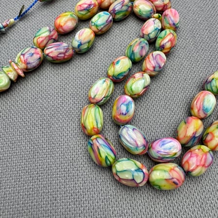 Dalgıç Usta Usta İşçilikli Özel Seri Multi Color Fransız Galalith ( Galanit ) Tespih