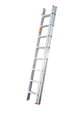  2 Parçalı Alüminyum Sürgülü Merdiven 2X8 Basamaklı (ASM.02)