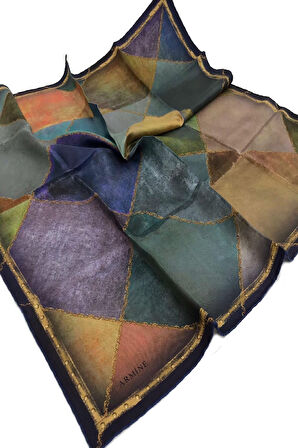 Saf Sura ipek Eşarp (S) (Nostalji Sura)  8117D