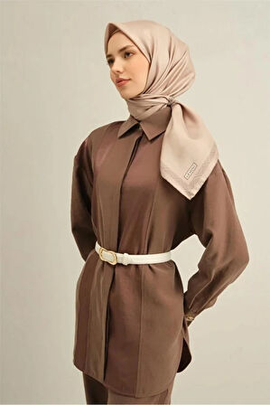 Klasik Desenli Saf İpek Sura Eşarp 9357D