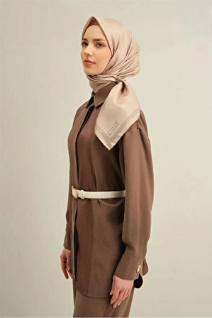 Klasik Desenli Saf İpek Sura Eşarp 9357D