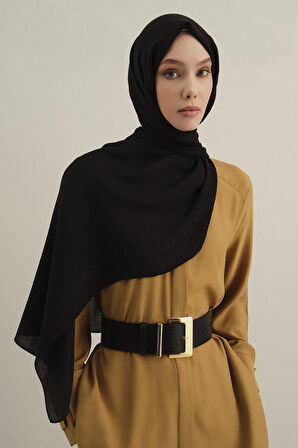 Logo Bordürlü Pamuk İpek Şal 1