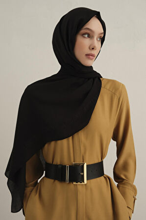 Logo Bordürlü Pamuk İpek Şal 1