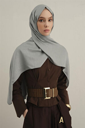 Logo Bordürlü Pamuk İpek Şal 1