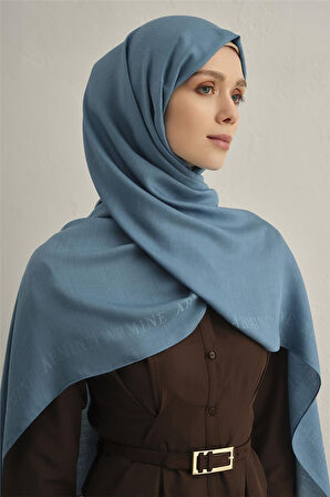 Logo Bordürlü Pamuk İpek Şal 1