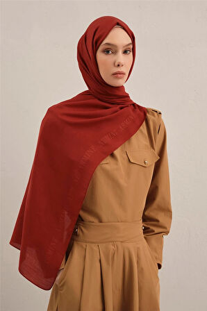 Logo Bordürlü Pamuk İpek Şal 1