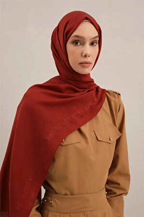 Logo Bordürlü Pamuk İpek Şal 1