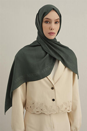 Logo Bordürlü Pamuk İpek Şal 1