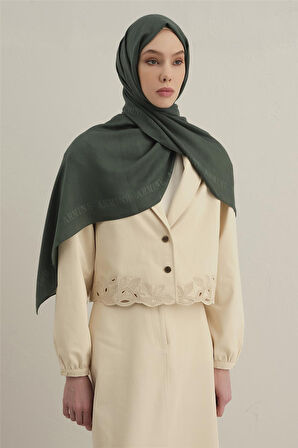 Logo Bordürlü Pamuk İpek Şal 1