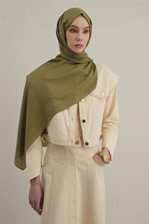 Logo Bordürlü Pamuk İpek Şal 1