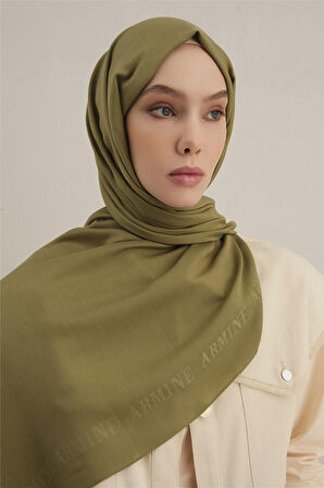 Logo Bordürlü Pamuk İpek Şal 1