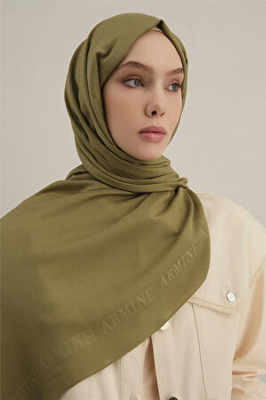 Logo Bordürlü Pamuk İpek Şal 1