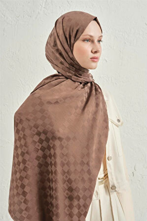 Elegance J.İpek Pamuk Dama Şal - 75 x 195