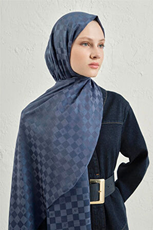 Elegance J.İpek Pamuk Dama Şal - 75 x 195