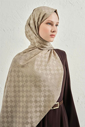 Elegance J.İpek Pamuk Dama Şal - 75 x 195