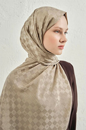 Elegance J.İpek Pamuk Dama Şal - 75 x 195