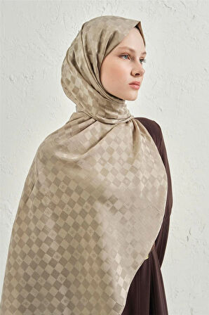 Elegance J.İpek Pamuk Dama Şal - 75 x 195