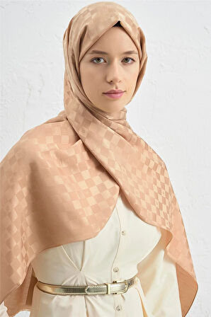 Elegance J.İpek Pamuk Dama Şal - 75 x 195