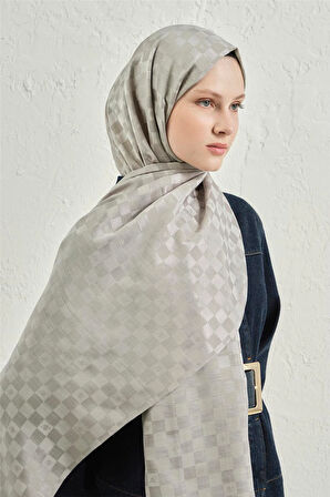 Elegance J.İpek Pamuk Dama Şal - 75 x 195