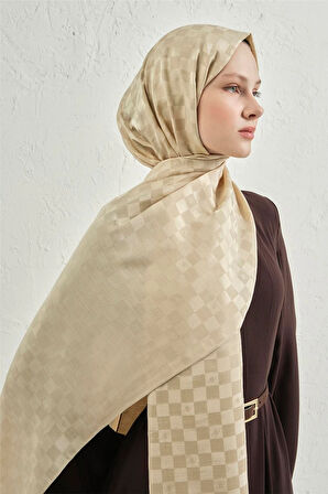Elegance J.İpek Pamuk Dama Şal - 75 x 195