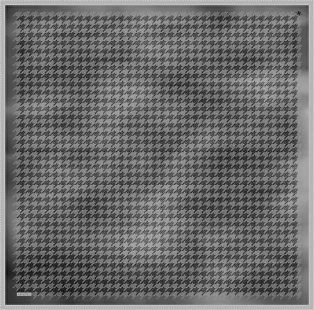 Klasik DesenliTwill İpek Eşarp -2025/2026 -9434D