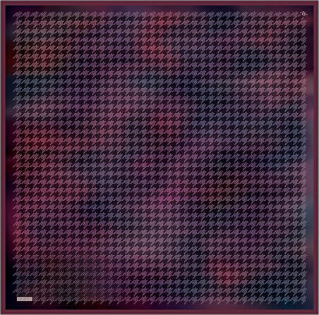 Klasik DesenliTwill İpek Eşarp -2025/2026 -9434D