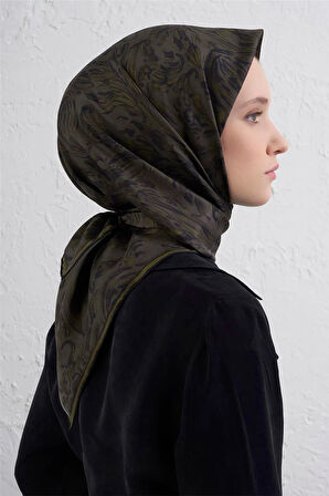 Soyut DesenTwill İpek Eşarp -2025/2026 -9431D