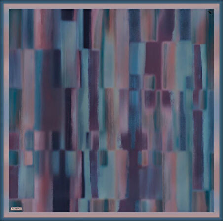 Soyut DesenTwill İpek Eşarp -2025/2026 -9436D