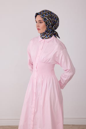 Geometrik Desen %100 Twill İpek Eşarp BE07-57