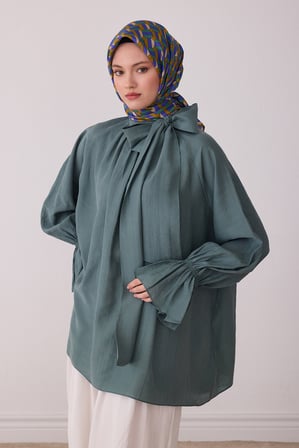 Geometrik Desen %100 Twill İpek Eşarp BE07-80