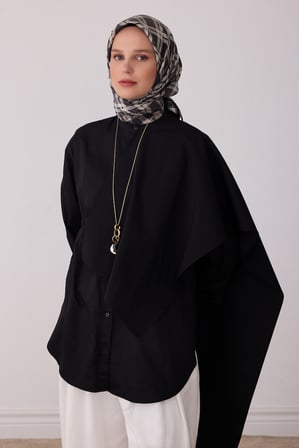 Geometrik Desen %100 Twill İpek Eşarp BE21