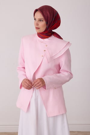 Geometrik Desen %100 Twill İpek Eşarp BE23-81
