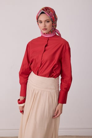 Çiçek Desen %100 Twill İpek Eşarp BE13-02