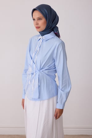 Monogram Desen %100 Twill İpek Eşarp BE18-82