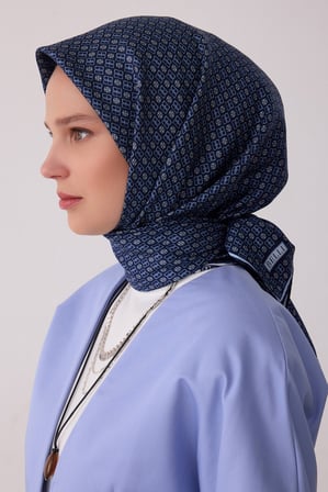Monogram Desen %100 Twill İpek Eşarp BE18-05