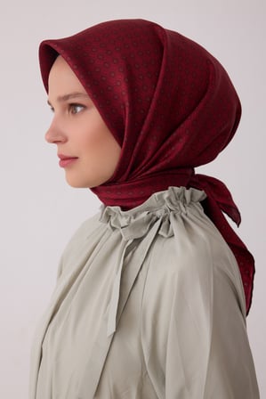 Monogram Desen %100 Twill İpek Eşarp BE18