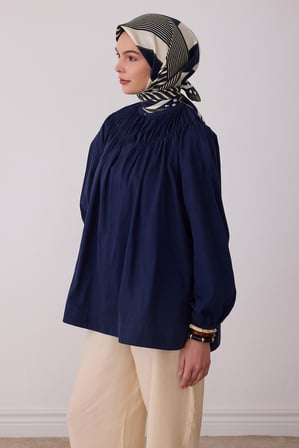 Geometrik Desen %100 Twill İpek Eşarp BE01