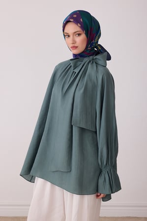 Obje Desen %100 Twill İpek Eşarp BE09-80