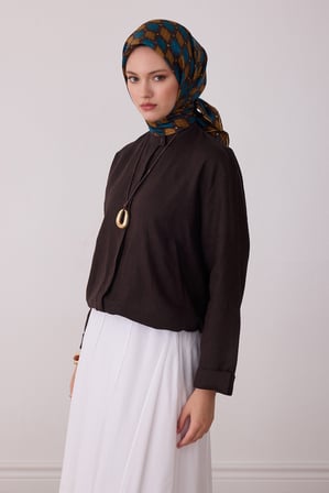 Geometrik Desen %100 Twill İpek Eşarp BE08