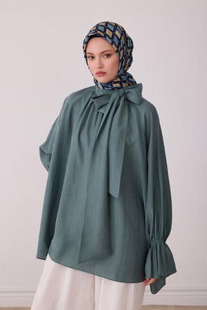 Geometrik Desen %100 Twill İpek Eşarp BE08