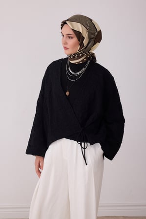 Geometrik Desen %100 Twill İpek Eşarp BE01